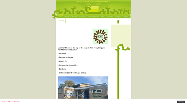 Screenshot of the Joydens Wood Residents Community Association website