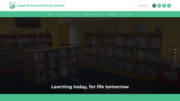 Screenshot of the Capel Le Ferne Primary School Parents Association website