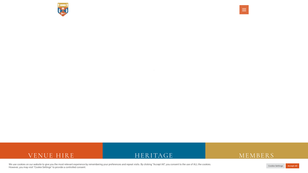 Screenshot of the Tuckers Hall Exeter Limited website