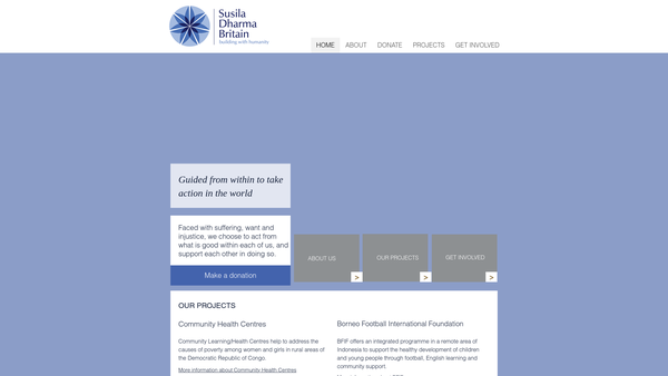 Screenshot of the Susila Dharma Britain website