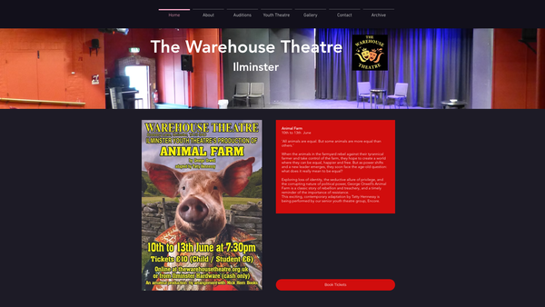 Screenshot of the Ilminster Entertainments Society Limited website