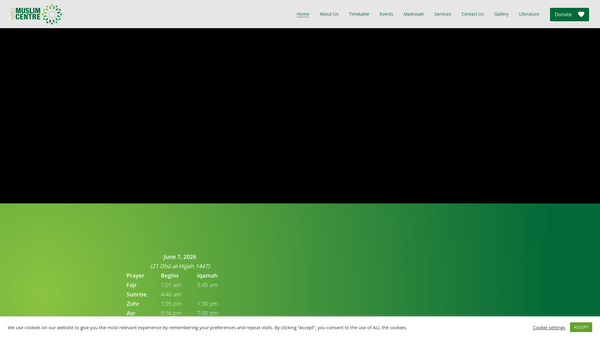 Screenshot of the Islamic Education And Cultural Society website