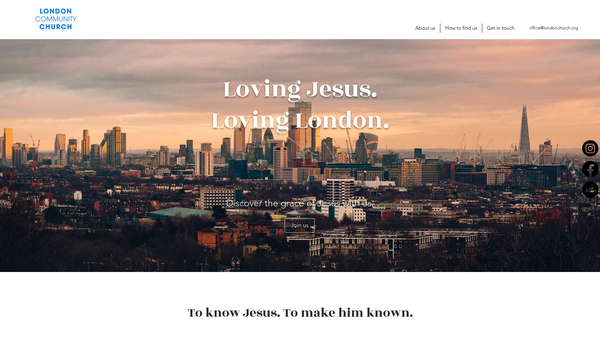 Screenshot of the The London Community Church website