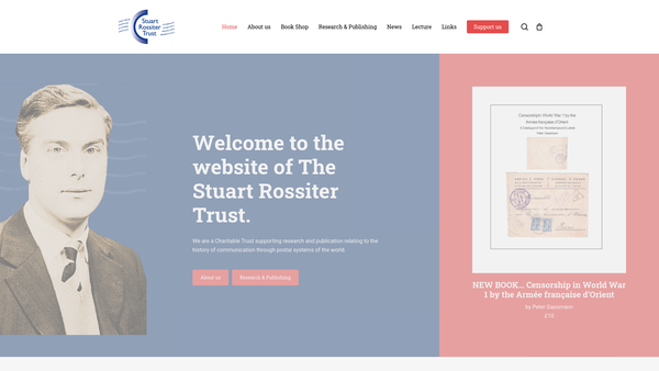 Screenshot of the The Stuart Rossiter Trust Fund website