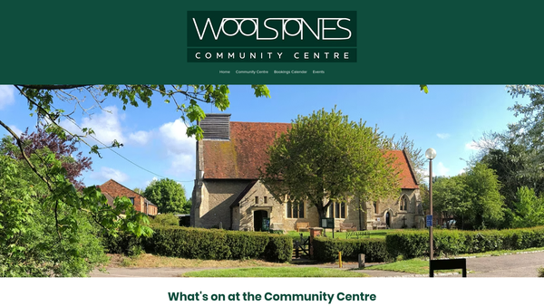 Screenshot of the Woolstones Community Centre Limited website
