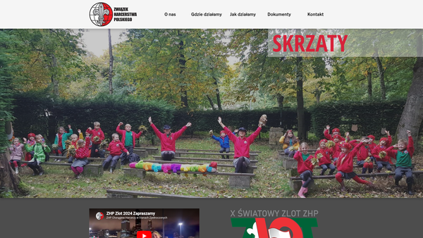 Screenshot of the Polish Scouting Association (International) Limited website