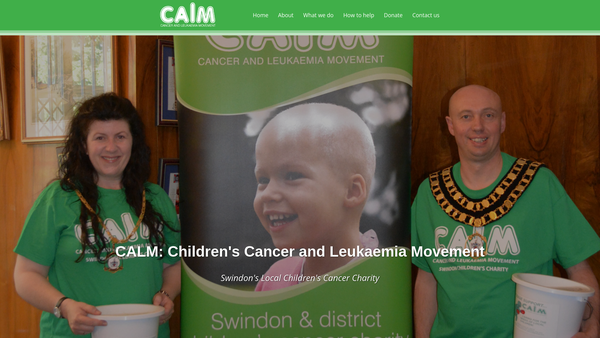 Screenshot of the The Calm Trust website