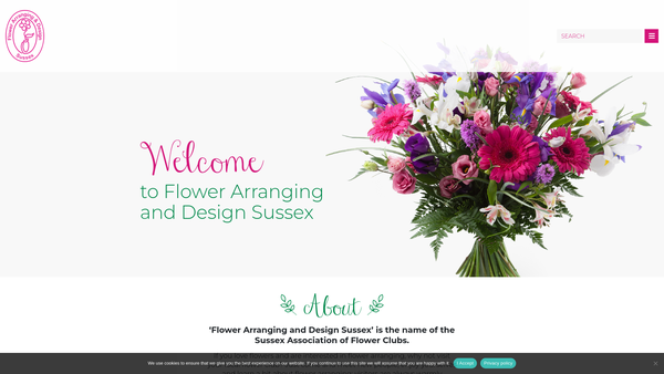 Screenshot of the Flower Arranging And Design Sussex website