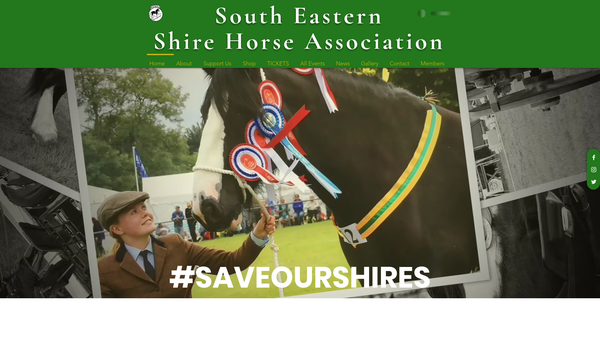 Screenshot of the South Eastern Shire Horse Association website