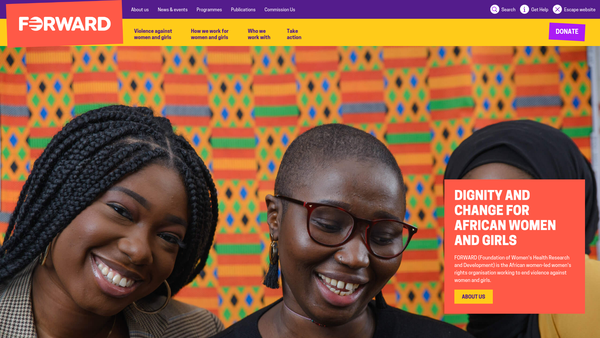 Screenshot of the Foundation For Women's Health Research And Development website