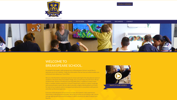 Screenshot of the Sunflower Federation Parent Staff Association website