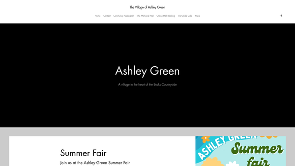 Screenshot of the Ashley Green And District Community Association website