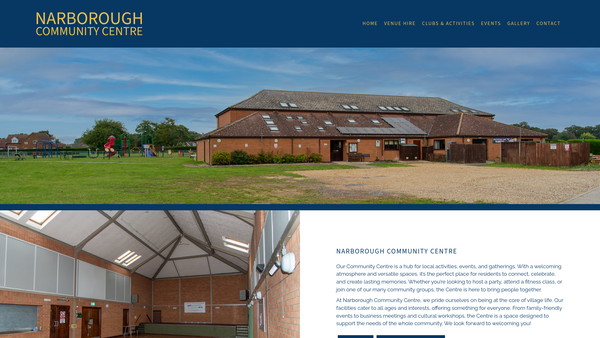 Screenshot of the Narborough And Narford Community Centre website