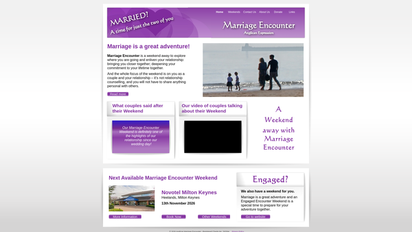 Screenshot of the Anglican Marriage Encounter website