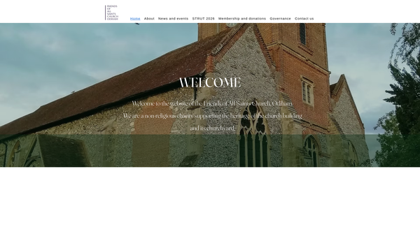 Screenshot of the The Friends Of All Saints' Church, Odiham website