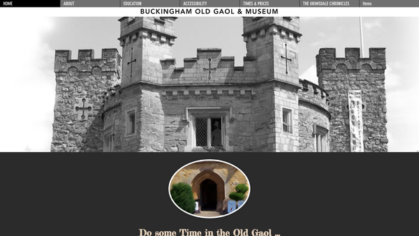 Screenshot of the Buckingham Old Gaol Trust website