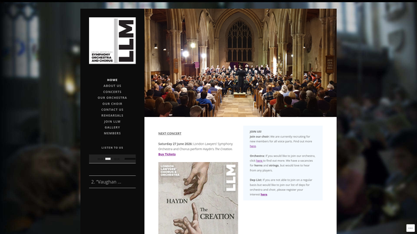 Screenshot of the Lawyers Music website