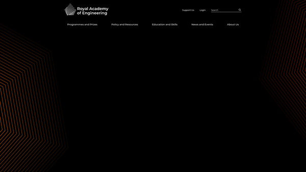 Screenshot of the The Royal Academy Of Engineering website