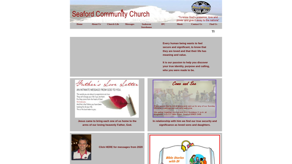 Screenshot of the Seaford Community Trust website