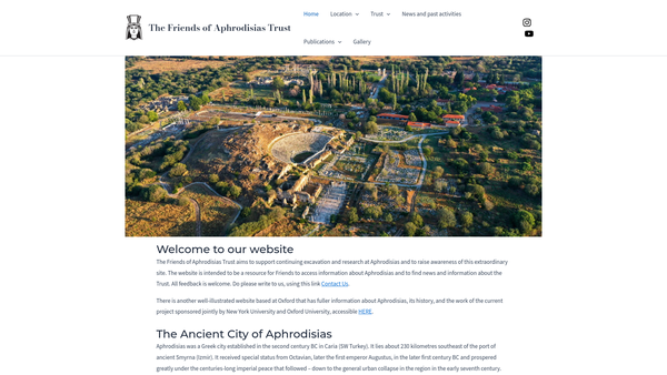 Screenshot of the The Friends Of Aphrodisias Trust website