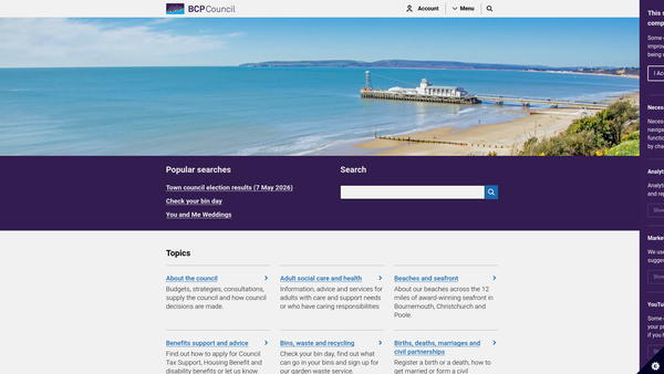 Screenshot of the Recreation Ground At West Howe website