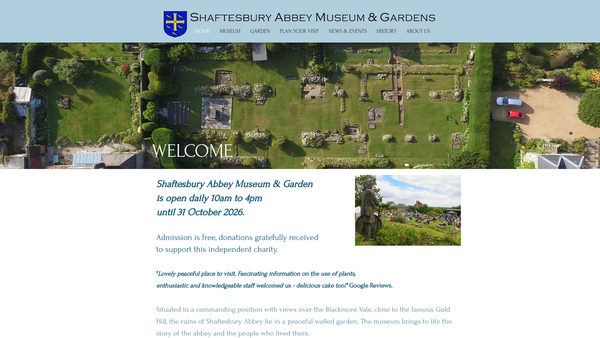 Screenshot of the Shaftesbury Abbey And Museum Preservation Trust Company Limited website