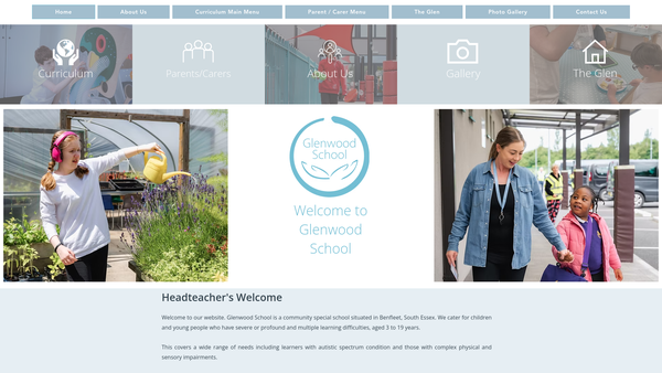 Screenshot of the Glenwood School Parent/staff Association website