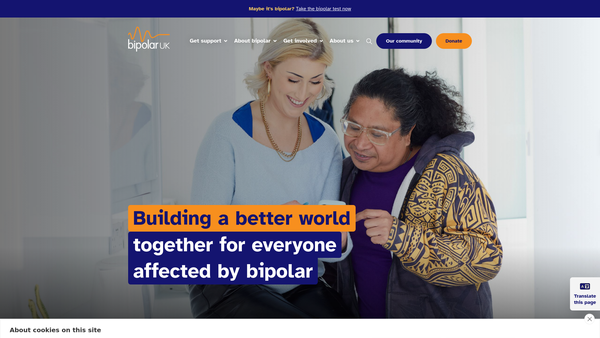 Screenshot of the Bipolar UK Ltd website