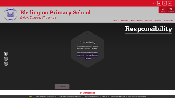 Screenshot of the Bledington School Association website