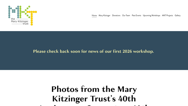 Screenshot of the The Mary Kitzinger Trust website