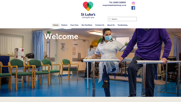 Screenshot of the St Luke's Oxford website