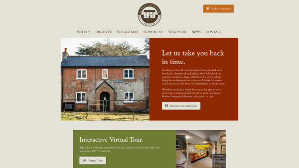 Screenshot of the The Market Lavington Museum website