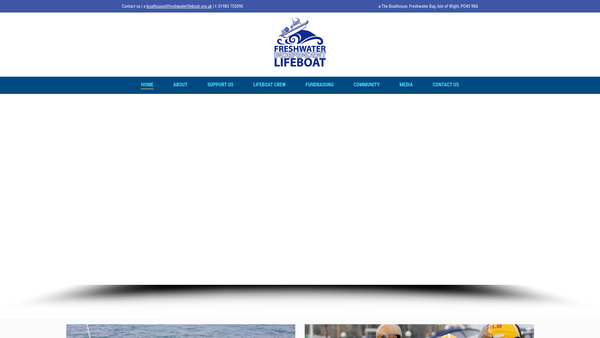 Screenshot of the Freshwater Lifeboat website