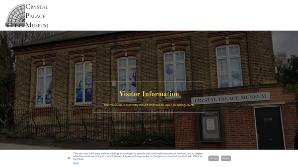 Screenshot of the The Crystal Palace Museum LTD website