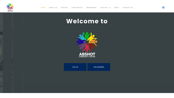 Screenshot of the Abshot Community Association website