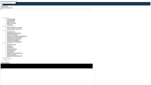 Screenshot of the The Womens' Centre Sutton website