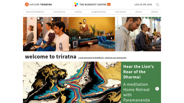 Screenshot of the Dharmachakra website