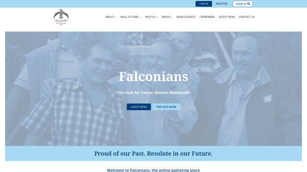 Screenshot of the Falcon College Overseas Trust website