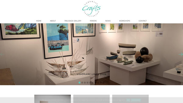 Screenshot of the The Cornwall Crafts Association website