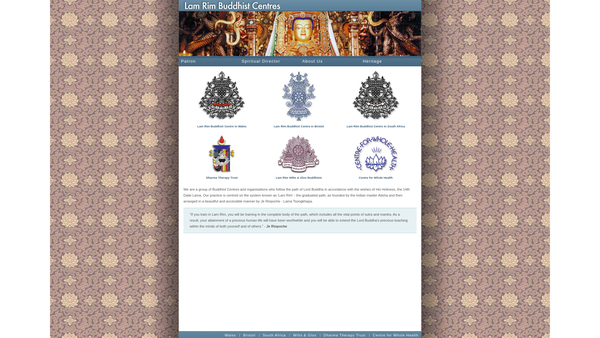 Screenshot of the The Lam Rim Bristol Trust website