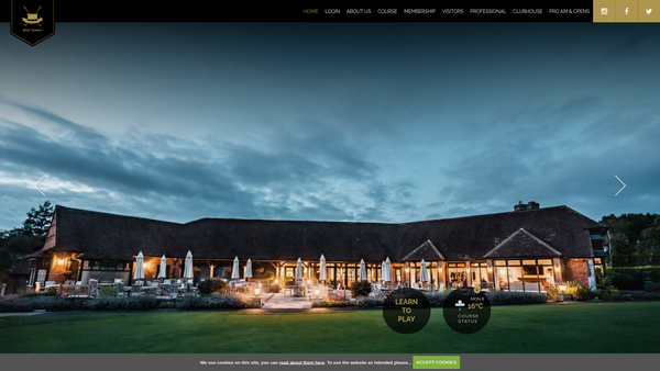 Screenshot of the The West Surrey Golf Club Charitable Trust website
