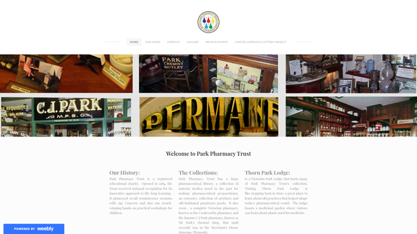 Screenshot of the Park Pharmacy Trust website