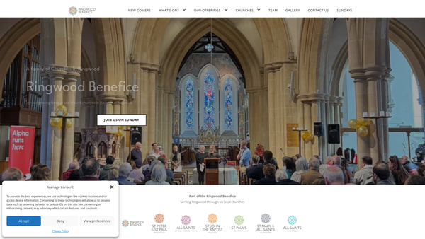Screenshot of the Edna Rose Thomas Legacy For St John's Church, Poulner website