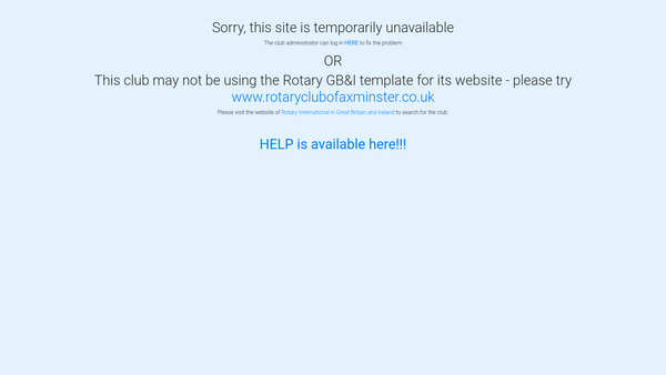 Screenshot of the Rotary Club Of Axminster Trust Fund website