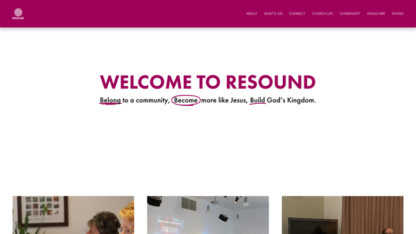 Screenshot of the Resound Trust website