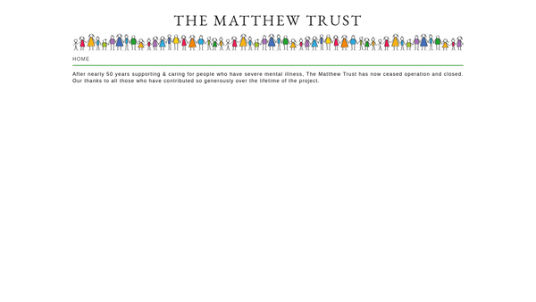 Screenshot of the The Matthew Trust website