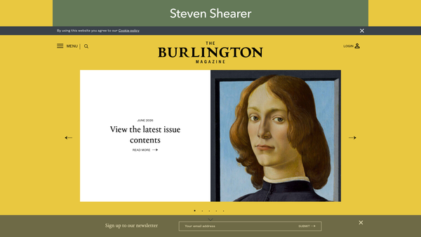 Screenshot of the The Burlington Magazine Publications Limited website