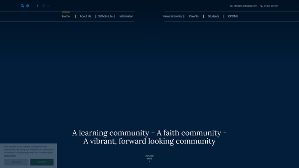 Screenshot of the St Edmund's School Fund website