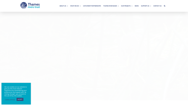 Screenshot of the Thames Rivers Trust website