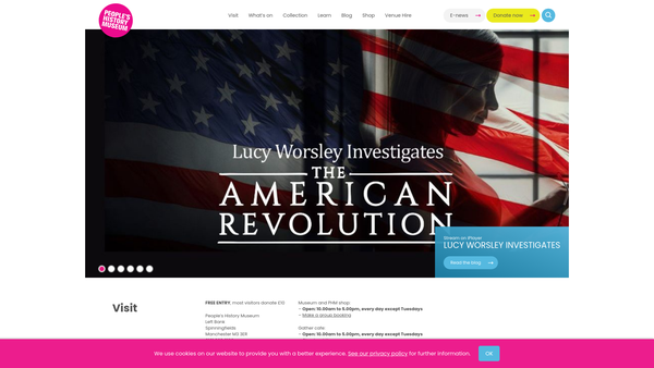 Screenshot of the The National Museum Of Labour History website